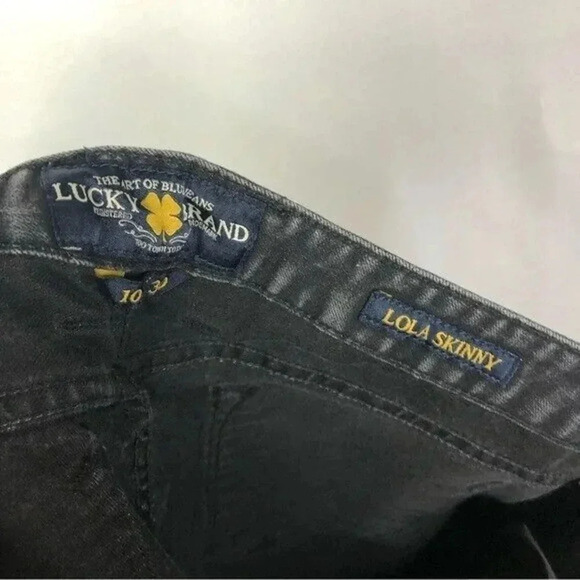 Lucky Brand Lola Black Mid Rise Skinny Jeans 10 - Picture 5 of 5